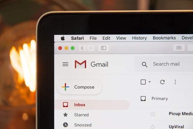 Mobile message in Gmail inbox