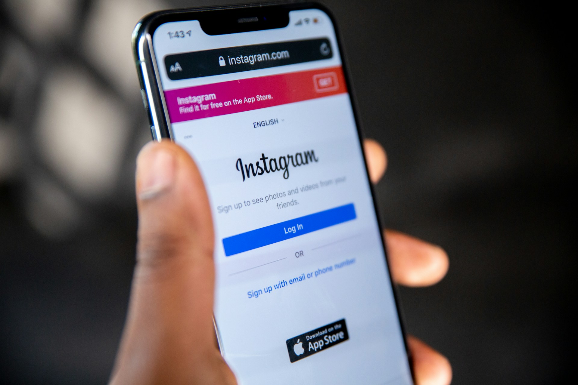 Instagram social media app